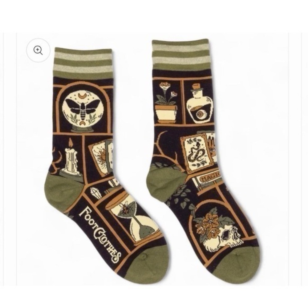 Foot Clothes ARCANUM "Cabinet of Curiosities" Crew Socks – One Size – NWT